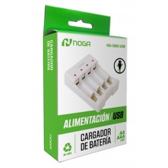 Cargador De Pilas Recargables Noga 4 Pilas AA AAA Ng-5900