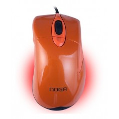 Mouse Gamer Con Cable Noga Stormer 2400Dpi 6 Botones St-400 Naranja