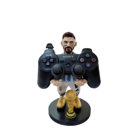 Soporte Joystick Figura 3d Messi Copa Del Mundo