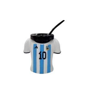 Mate Con Bombilla Impresion 3d Camiseta Lionel Messi