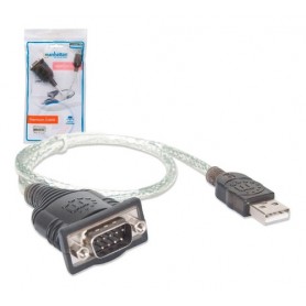 CABLE USB A DB25 1.8 Mts MANHATTAN MALLADO TRANSPARENTE