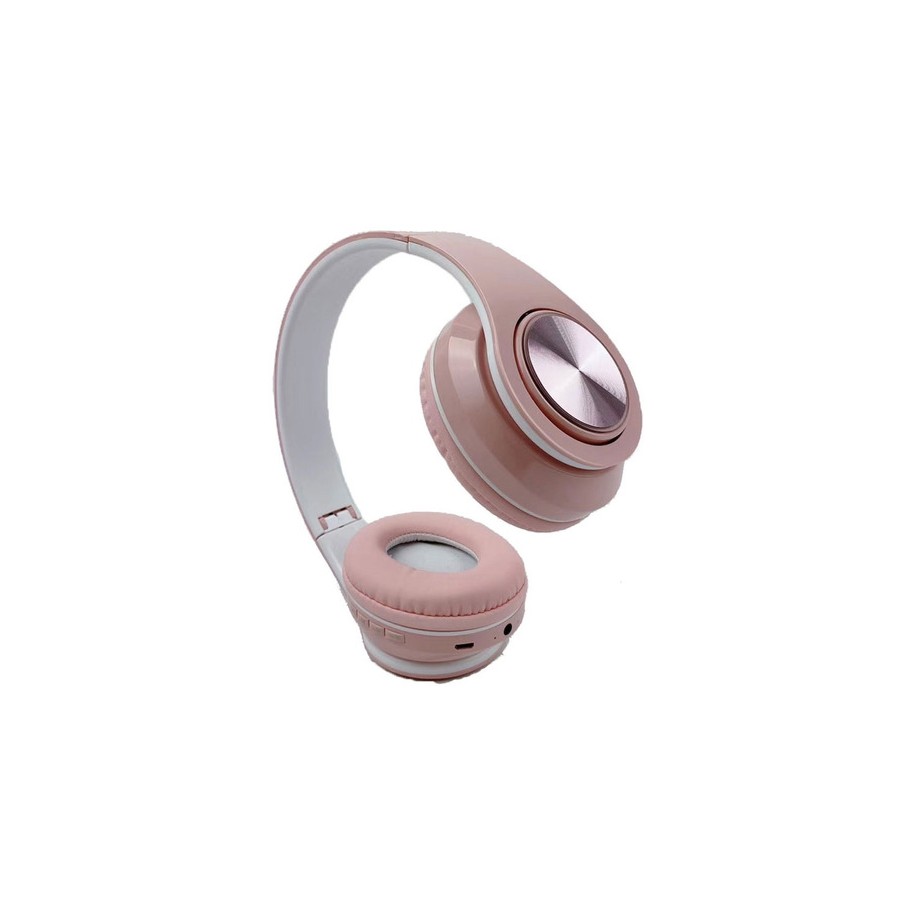 Auriculares Bluetooth Inalambrico Plegable Rosa
