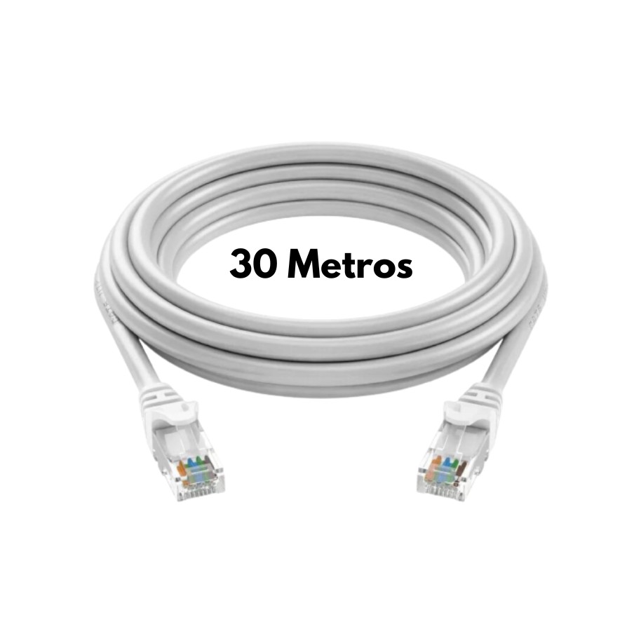 Cable Ethernet 30 Metros De Red Utp Cat 6e Armado Patch Cord