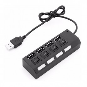 Hub Usb 4 Bocas Con Tecla 2.0 Hub-4u2.0