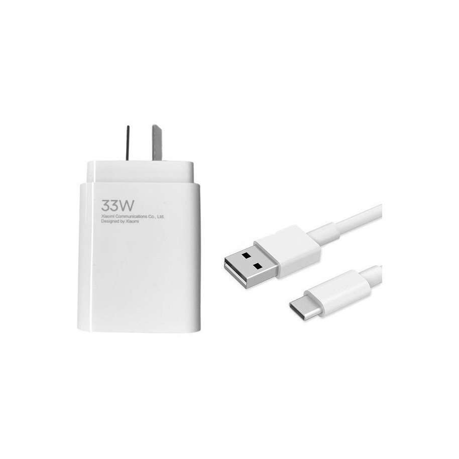 Cargador Xiaomi Carga Rapida 33w Usb A + Cable Tipo C