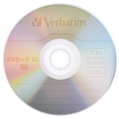 DVD Virgen Dual Layer DVD+R DL 2.4x Verbatim 8.5gb