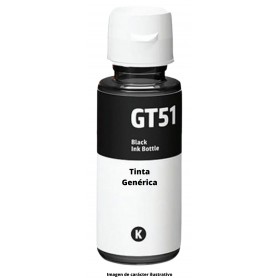 Tinta Alternativa En Botella Frasco Negro Para Hp Gt51 Gt52 Gt53