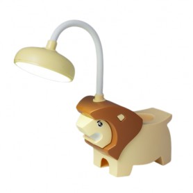 Lampara Velador Led Infantil Portalapices Leon CS291