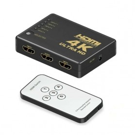 Switch Selector Hdmi Con Control Remoto 1 A 5 Puertos