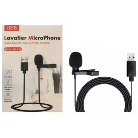 Microfono Corbatero Con Cable Lavalier Para Pc USB Gl-138