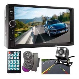 Estereo Doble Din 7 Pulgadas MP3 MP4 MP5 Con Camara Trasera Seisa Qm-7018b