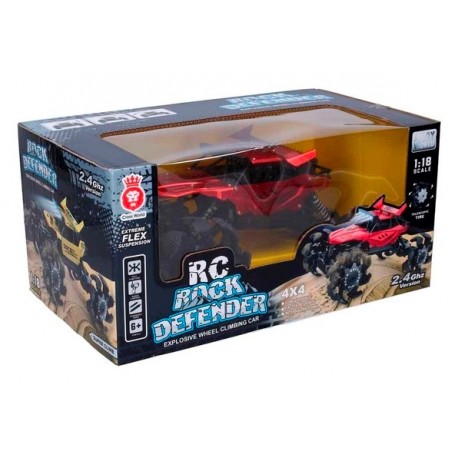 Auto RC Con Control Remoto 2.4GHz Rock Defender Extreme Flex Xdj-C226 4x4 1:16