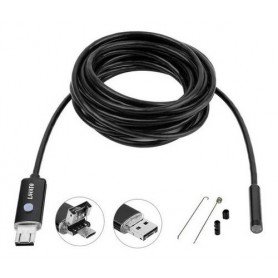 Camara Inspeccion Usb Endoscopio Celular 5mt 7mm Adaptador Micro Usb Tipo C