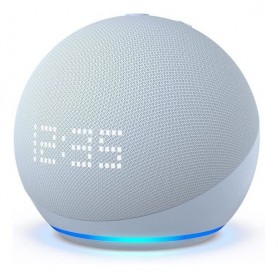 Amazon Echo Dot 5ta Generacion Con Reloj Digital & Asistente Virtual Alexa Celeste
