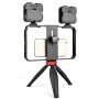 Kit Vlogger Vlog Tripode Con Microfono & Doble Luz Led Para Celular AY-49x