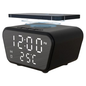 Reloj Despertador Digital Con Base De Carga Qi Carga Inalambrica AY-21