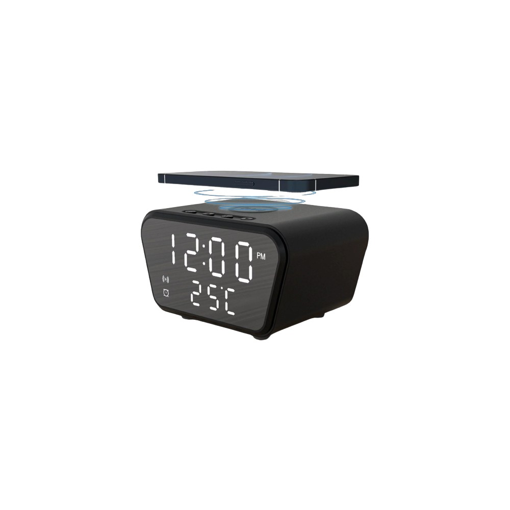 Reloj Despertador Digital Con Base De Carga Qi Carga Inalambrica AY-21