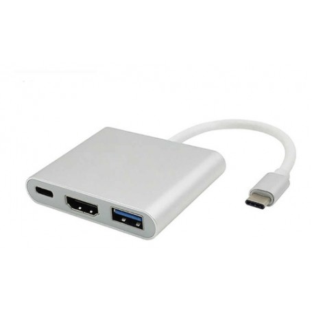 Cable Adaptador Tipo C 3 En 1 Hdmi Usb 3.0 Tipo C