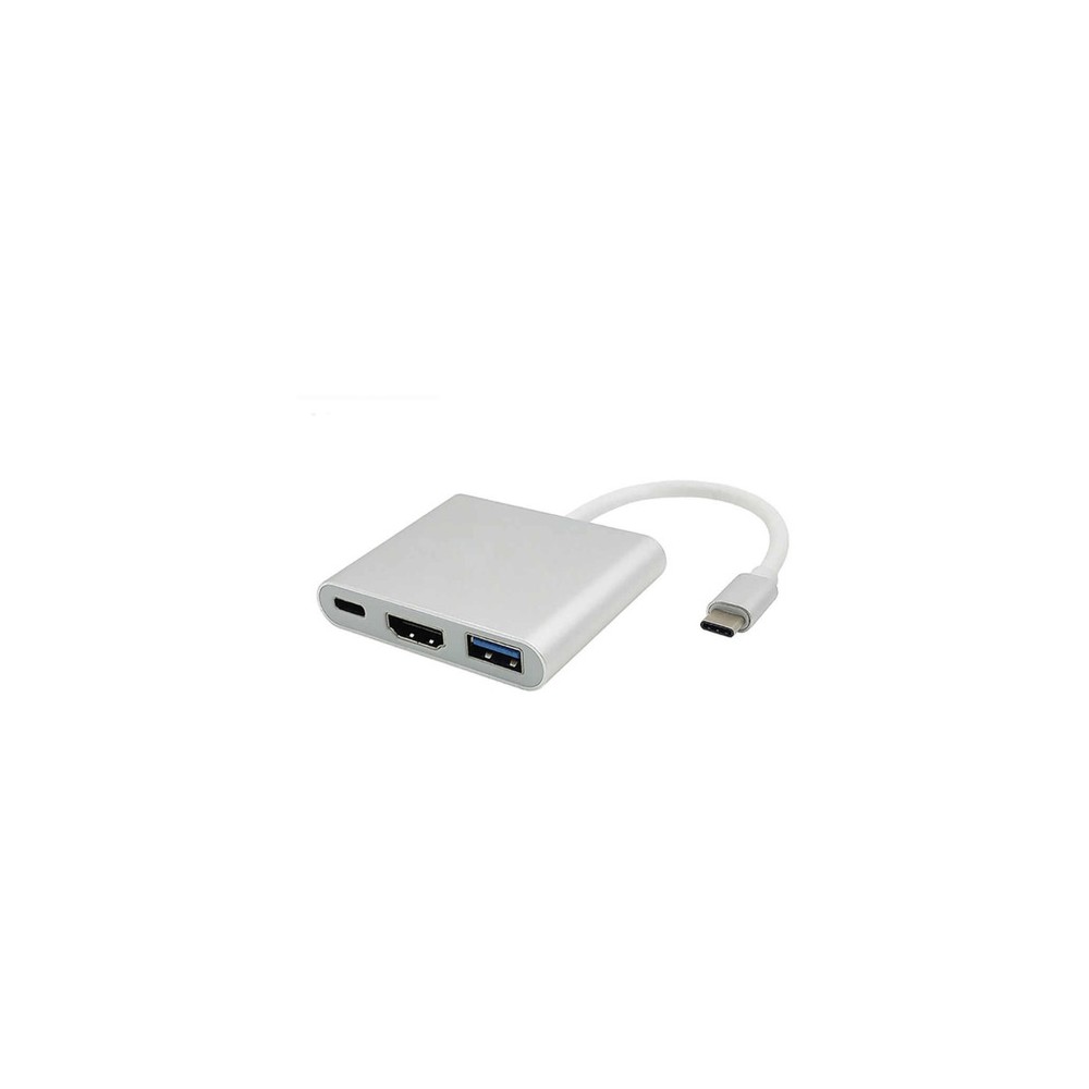 Cable Adaptador Tipo C 3 En 1 Hdmi Usb 3.0 Tipo C