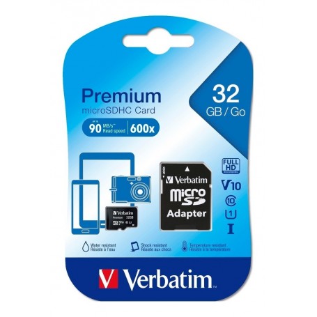 Memoria Micro Sd 32gb Clase 10 Verbatim Premium microSDXC Card