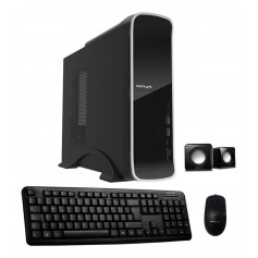 Gabinete Slim Kelyx Lc727-08a Con Fuente De Alimentacion + Kit De Mouse & Teclado