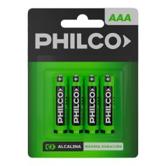 Pila Philco AAA LR03 Alcalina 1.5V Blister X4