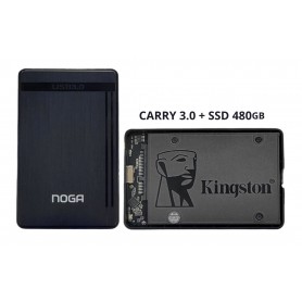 Disco Solido SSD Externo 480gb Kingston + Carry Disk USB 3.0 Portable