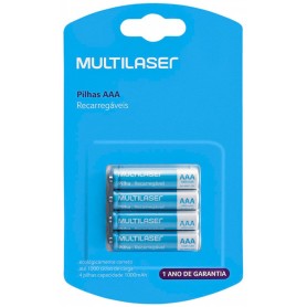 Pilas Recargables MultiLaser Aaa 1000Mah Blister X4