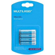 Pilas Recargables MultiLaser Aaa 1000Mah Blister X4