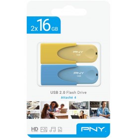 Pendrive PNY 16GB Pack X2 USB 2.0 Flash Drive