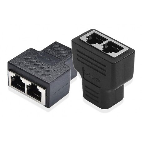 Adaptador Cupla RJ45 Hembra A 2 RJ45 Hembras