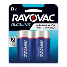 Pila D2 Alcalina Rayovac Blister X2