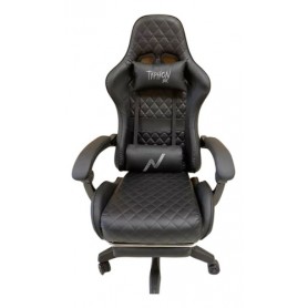 Silla Sillon Gamer Noga Typhon Butaca Pc Gaming Reclinable Con Apoya Pies Negro