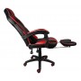Silla Sillon Gamer Noga Typhon Butaca Pc Gaming Reclinable Con Apoya Pies Negro & Rojo