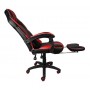 Silla Sillon Gamer Noga Typhon Butaca Pc Gaming Reclinable Con Apoya Pies Negro & Rojo