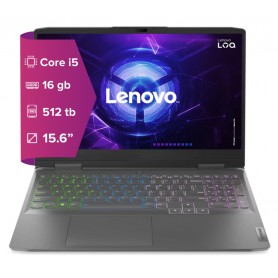 Notebook Lenovo Gamer LOQ 15IRH8 15.6" Intel i5 12450H DDR5 16GB RAM SSD 512GB Nvidia DDR6 6GB RTX 3050 144Hz