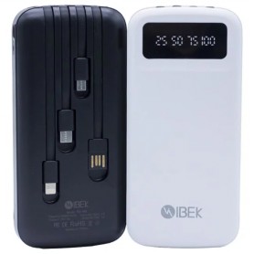 Cargador Portatil Power Bank Ibek PD-160 20000mAh Cable Usb Micro Usb Usb-C Type-C Tipo-C Lightning