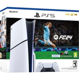 Consola Sony PlayStation Ps5 Slim 1TB SSD Con Lectora 4K 16Gb Ram & Juego Fifa FC 2024