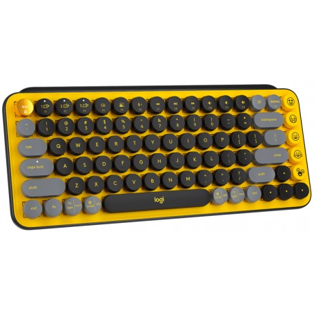 Teclado Mecanico Logitech Pop Keys Amarillo Inalambrico Bluetooth