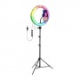 Aro Luz Led 33cm 13 Pulgadas Rgb Color Calida Fria Celular Usb Selfie Mj33 + Tripode 2.1mts