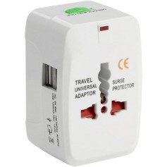 Adaptador Cargador Viajero Doble Usb Enchufe Universal