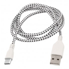 Cable De Carga USB-C Tipo-C Type-C Kolke Kcc-8559 630169 Mallado 1mt