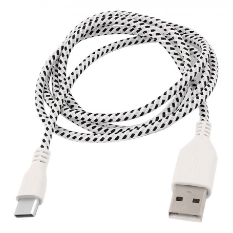 Cable De Carga USB-C Tipo-C Type-C Kolke Kcc-8559 630169 Mallado 1mt