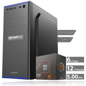 PC Armada AMD Ryzen 5 8500G AM5 Graficos Radeon DDR5 16GB SSD 500GB Mother A620M H