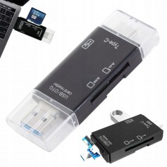 Adaptador Lectora De Tarjetas De Memoria USB USB-C Tipo C Type C OTG SM2348