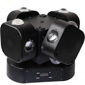 Kit Mini Luces Escenario 4 En 1 Rgbw Cabezal Movil Iluminacion Dj