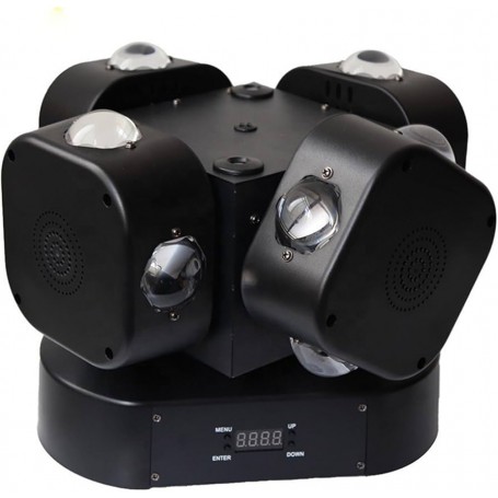 Kit Mini Luces Escenario 4 En 1 Rgbw Cabezal Movil Iluminacion Dj