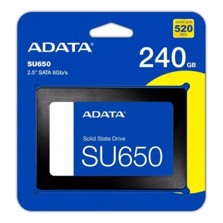 Disco Solido SSD 240GB Adata SU650 Sata Interno 7mm Disco Solido SSD 240GB Adata SU650 Sata Interno 7mm