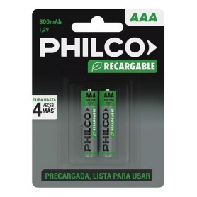 Pilas Recargables Philco AAA 800Mah Blister 2 Unidades