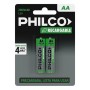 Pilas Recargables Philco AA 2000Mah Blister 2 Unidades
